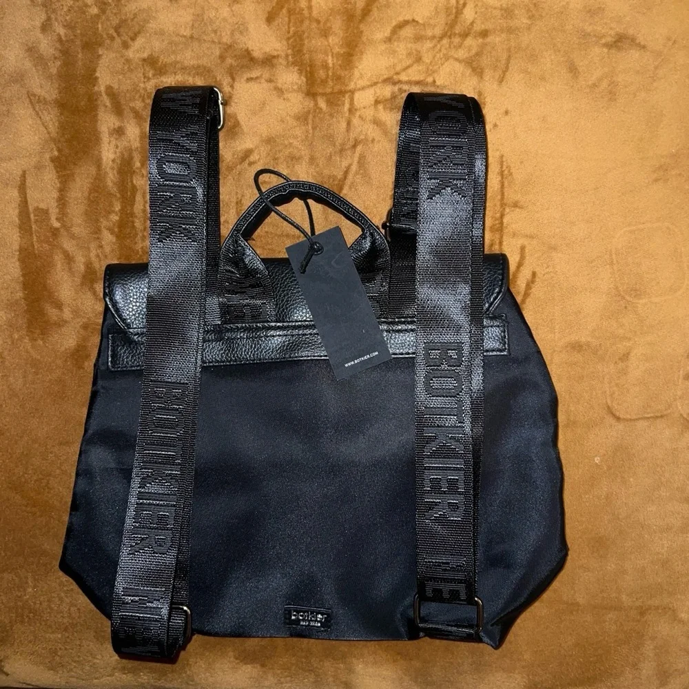 Botkier Black Nylon and Leather Convertible Backpack